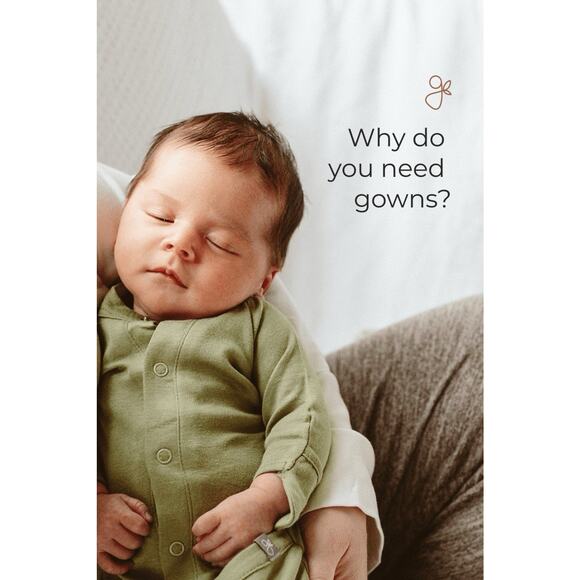 Goumi 24 Hour Convertible Baby Gown Sleeper Sack Size Newborn Bamboo City Blocks - Picture 5 of 13